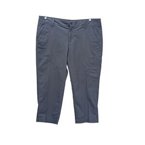 Eddie Bauer Crop Utility‎ Pants Women's Size 16 Blue Cotton Spandex